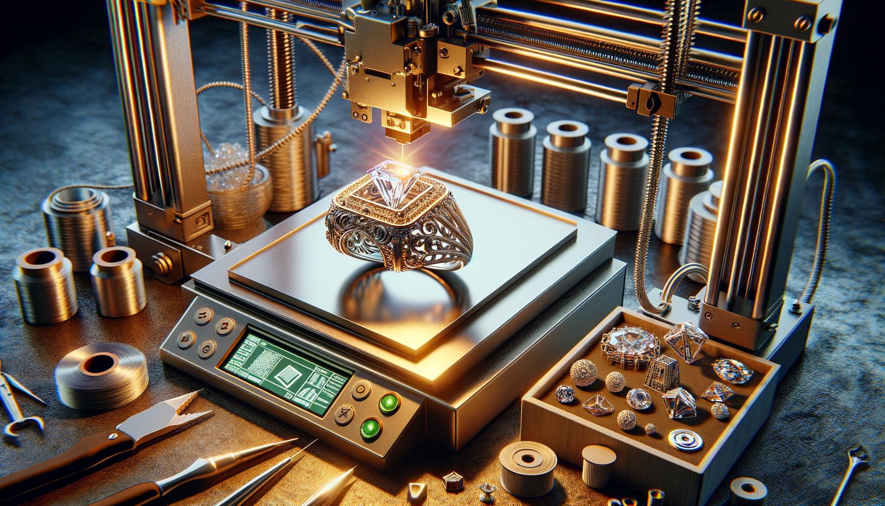 Intricate 3D printing jewelry designs showcasing innovative technology and modern elegance in custom-made accessories