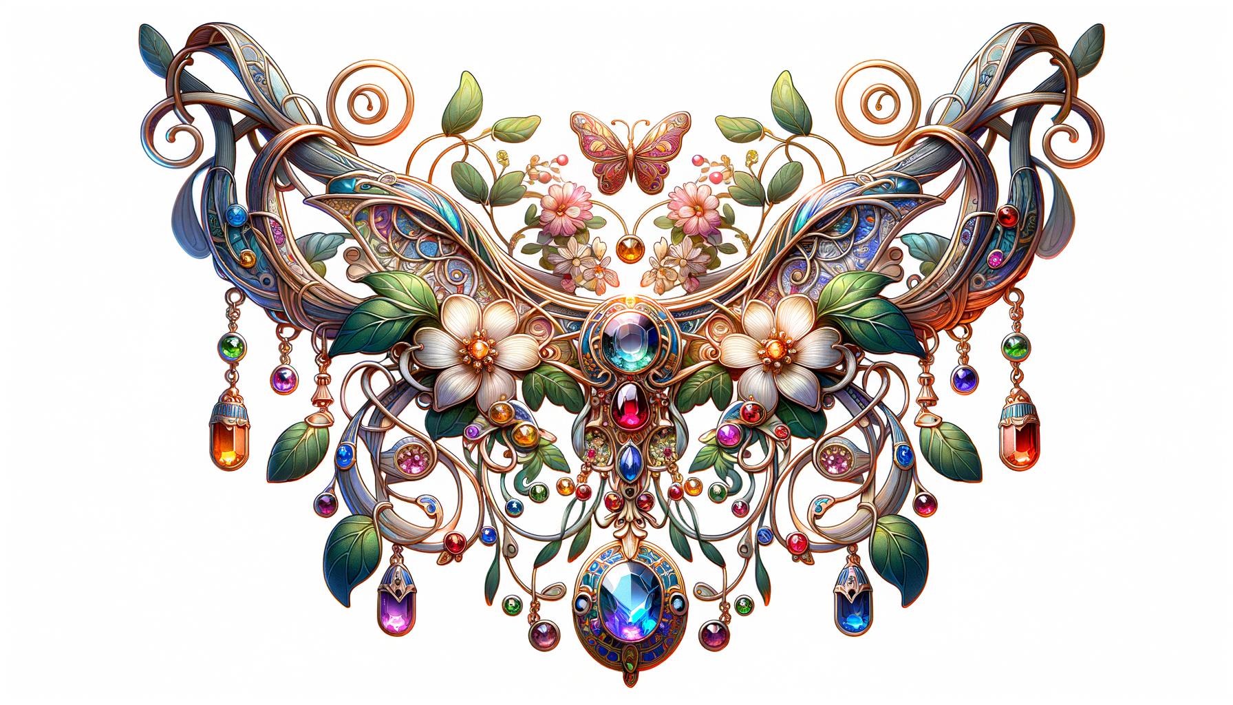 Nature-inspired elegance with flowing lines and organic motifs