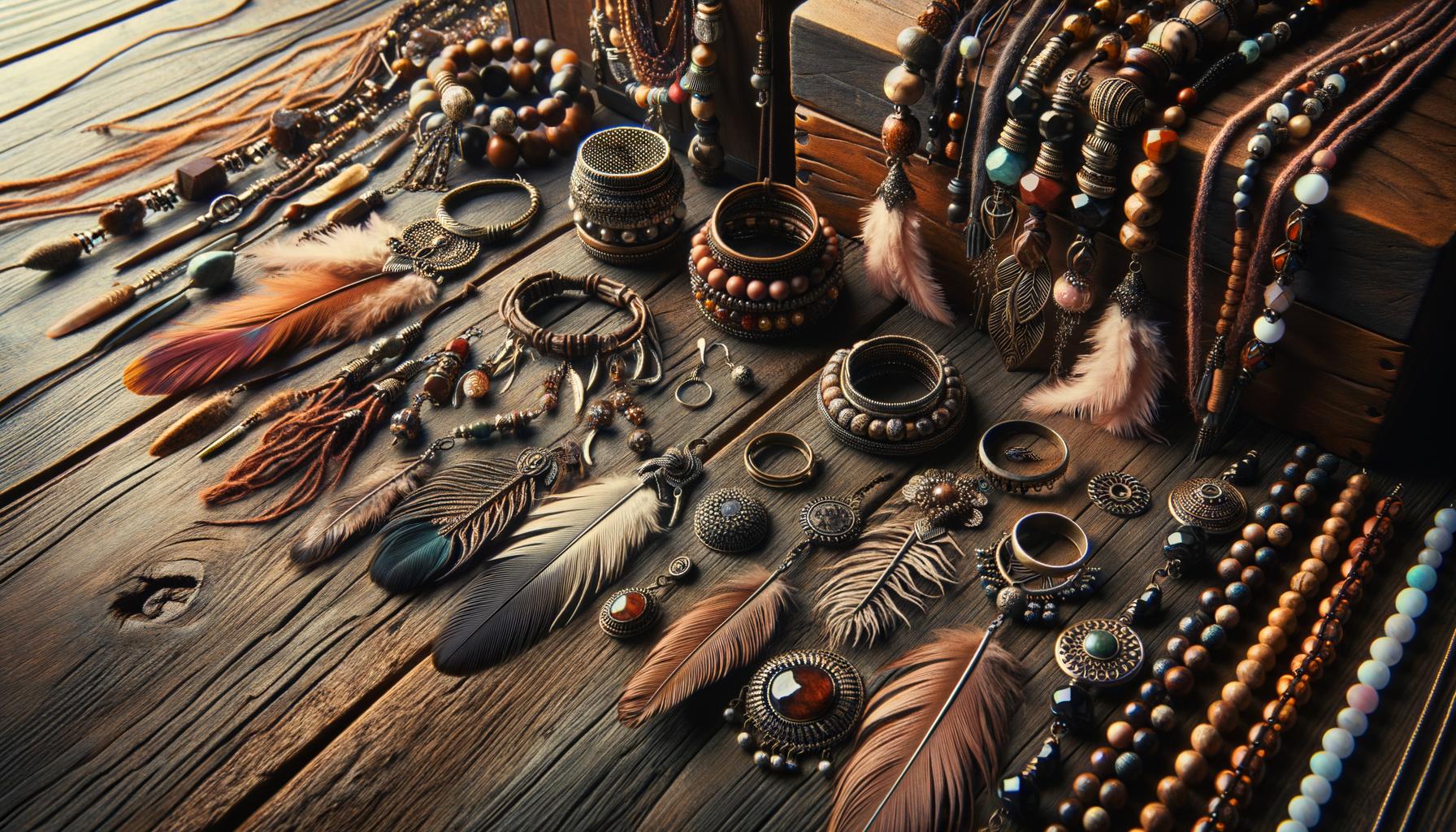 Embracing free-spirited elegance with colorful beads and intricate designs