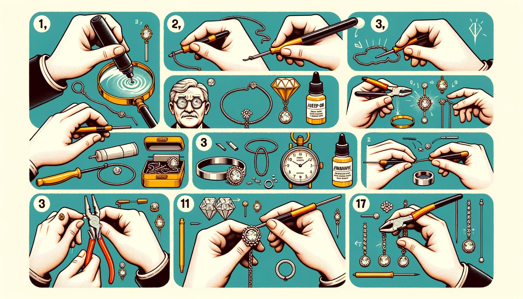 How to Repair Damaged Jewelry: A Step-by-Step Guide 1 A STEP-BY-STEP GUIDE showcasing tools and techniques for fixing broken jewelry pieces