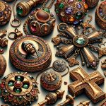 Medieval Jewelry: Symbols of Faith and Power Symbols of faith and power, showcasing intricate designs with gemstones and religious motifs