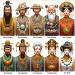 An infographic on the evolution of jewelry in Chinese dynasties, showcasing intricate designs and historical progression