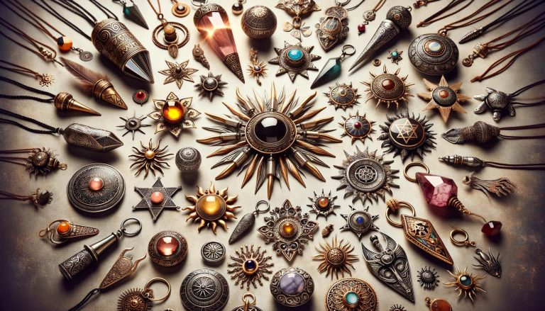 The Power of Amulets and Talismans in Different Cultures 9 Image depicting the power of amulets and talismans in different cultures through various historical artifacts and symbols