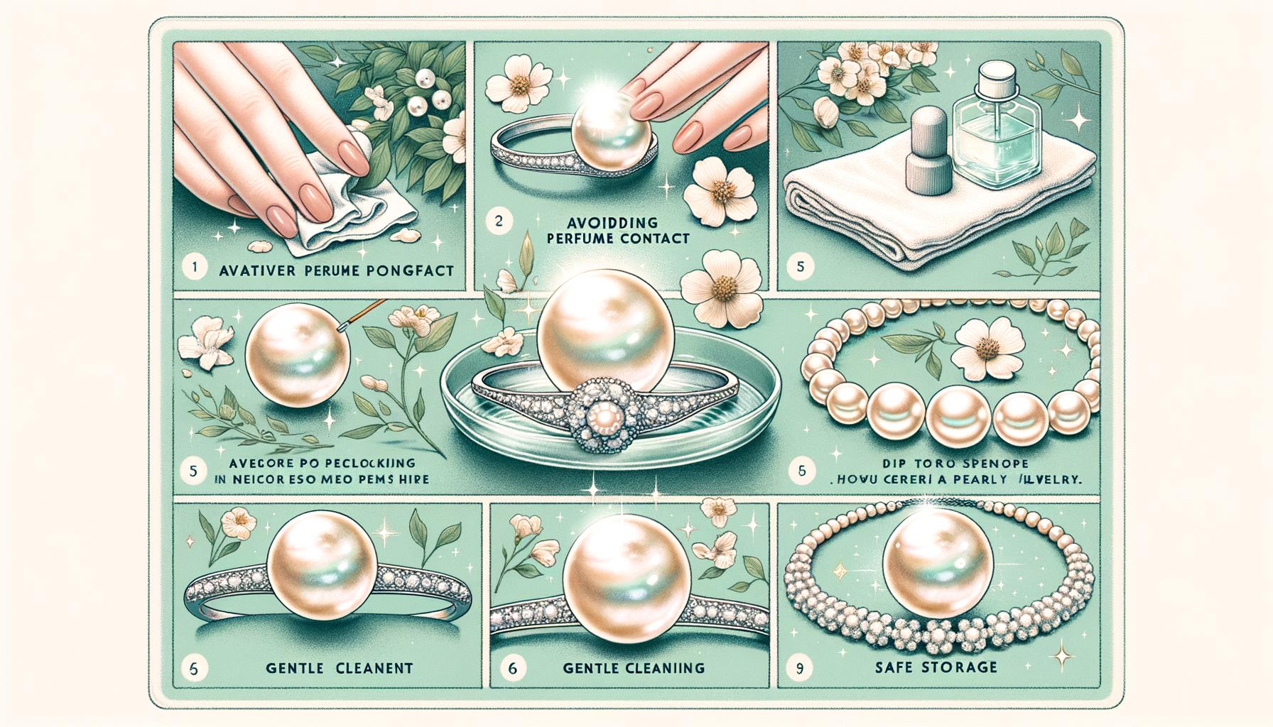 The Ultimate Guide to Caring for Pearl Jewelry 1 Cover image of 'The Ultimate Guide to Caring for Pearl Jewelry' featuring various pearl accessories