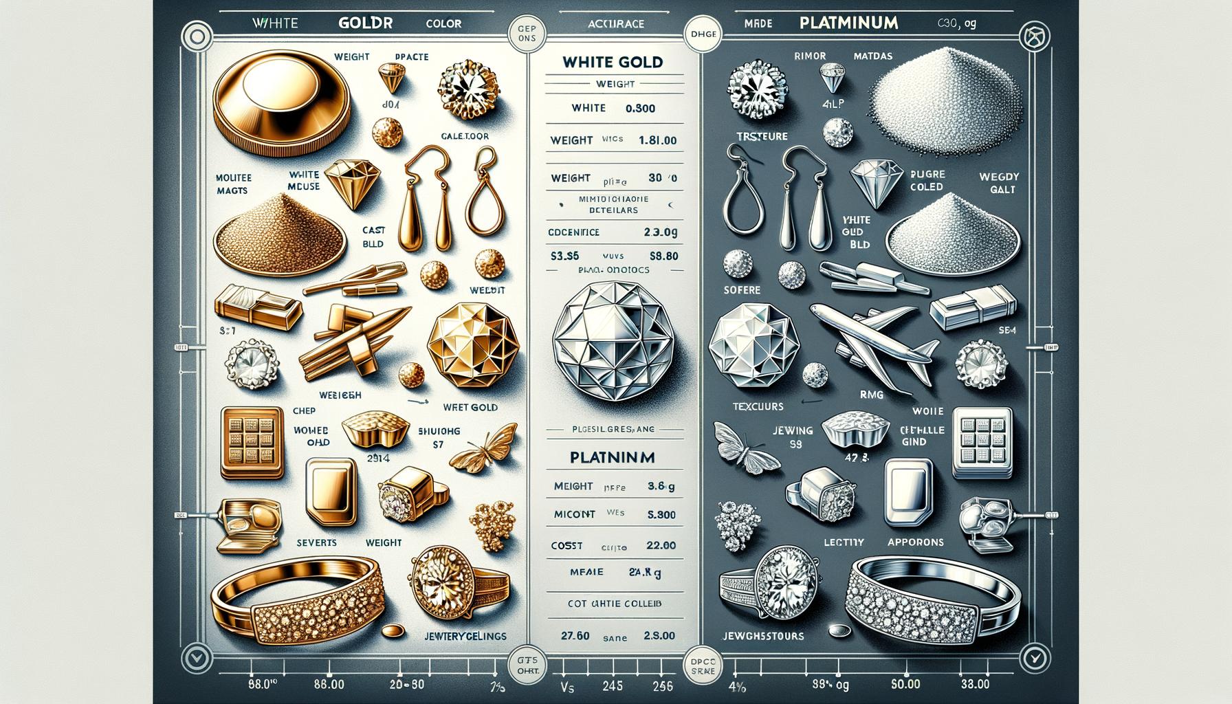 Understanding the Differences Between White Gold and Platinum 1 properties, durability, and appearance