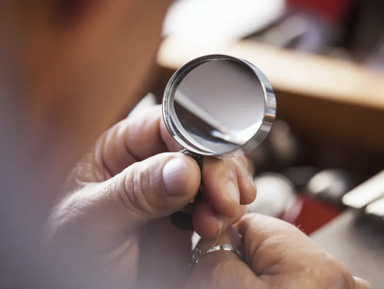 Jewelry Makers Marks Database Using 10x jeweler's loupe to identify jewelry maker's mark