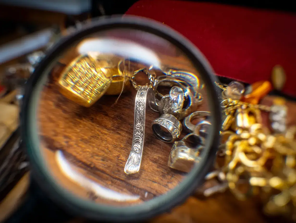 Costume Jewelry Makers Marks Database Using 10x jeweler's loupe to identify costume jewelry maker's mark