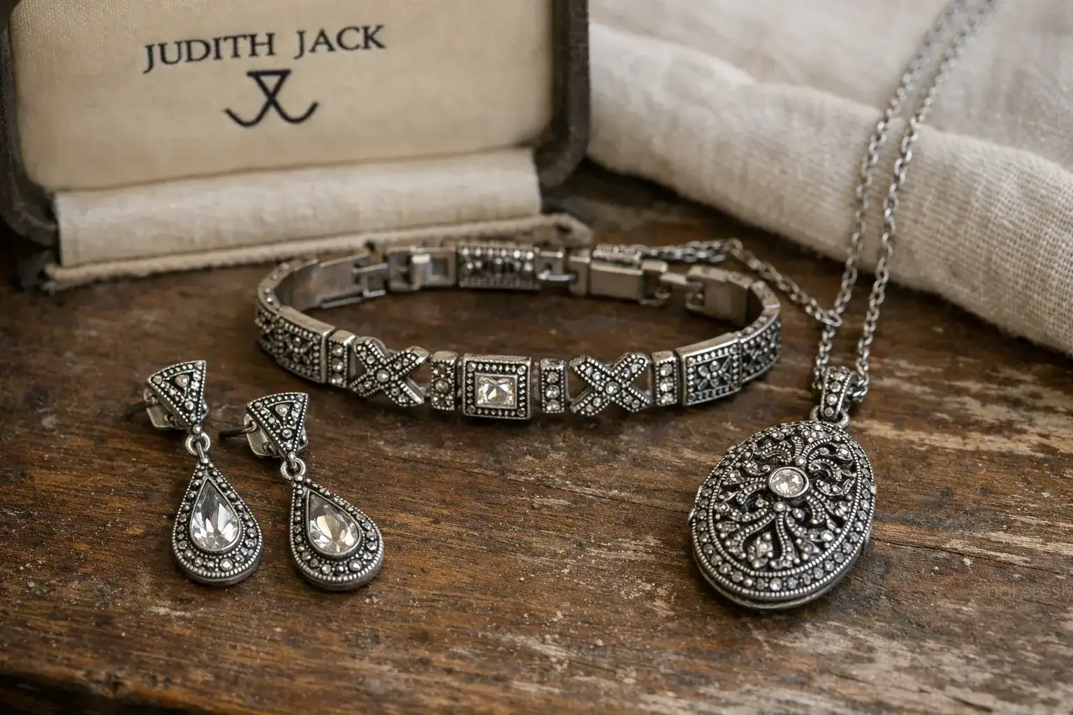 What Happened To Judith Jack Jewelry Collection of vintage Judith Jack jewelry including earrings, bracelet, and pendant in sterling silver with marcasite_risultato