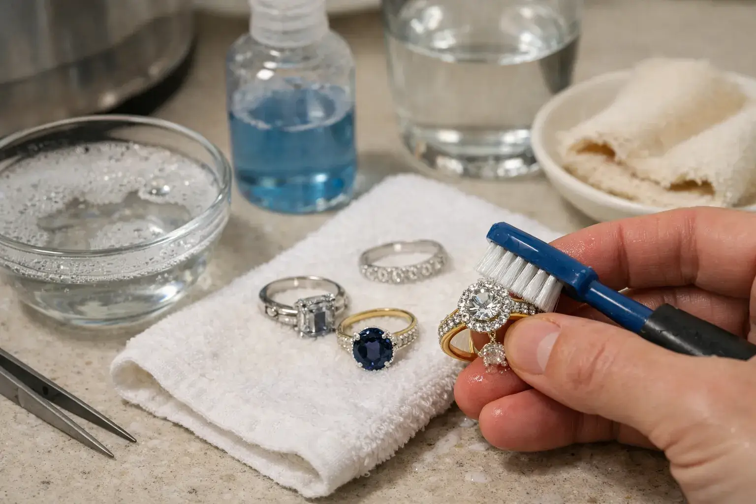 How to Clean Diamond Rings & Gemstones