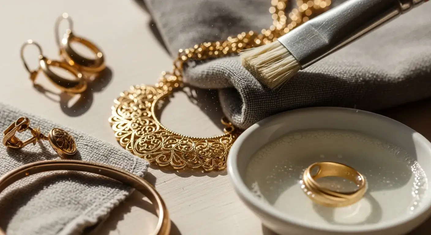 How to Clean Gold Jewelry at Home: Professional Methods (2026) How to Clean Gold Jewelry at Home 3