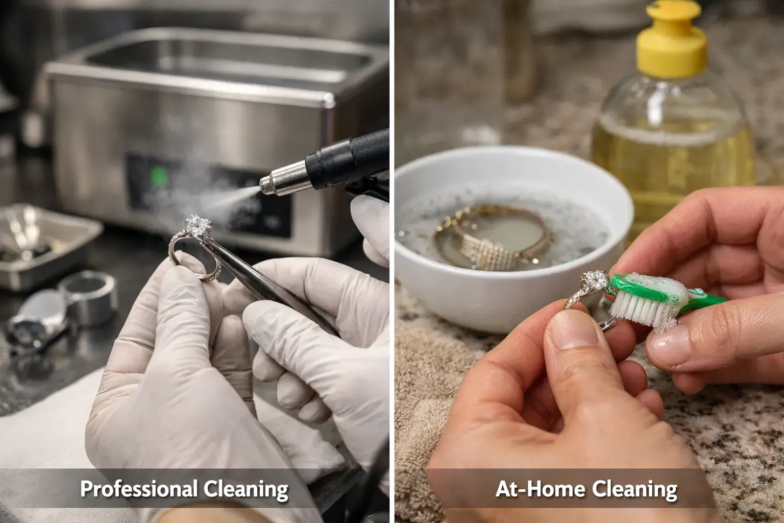 Professional vs At-Home Jewelry Cleaning