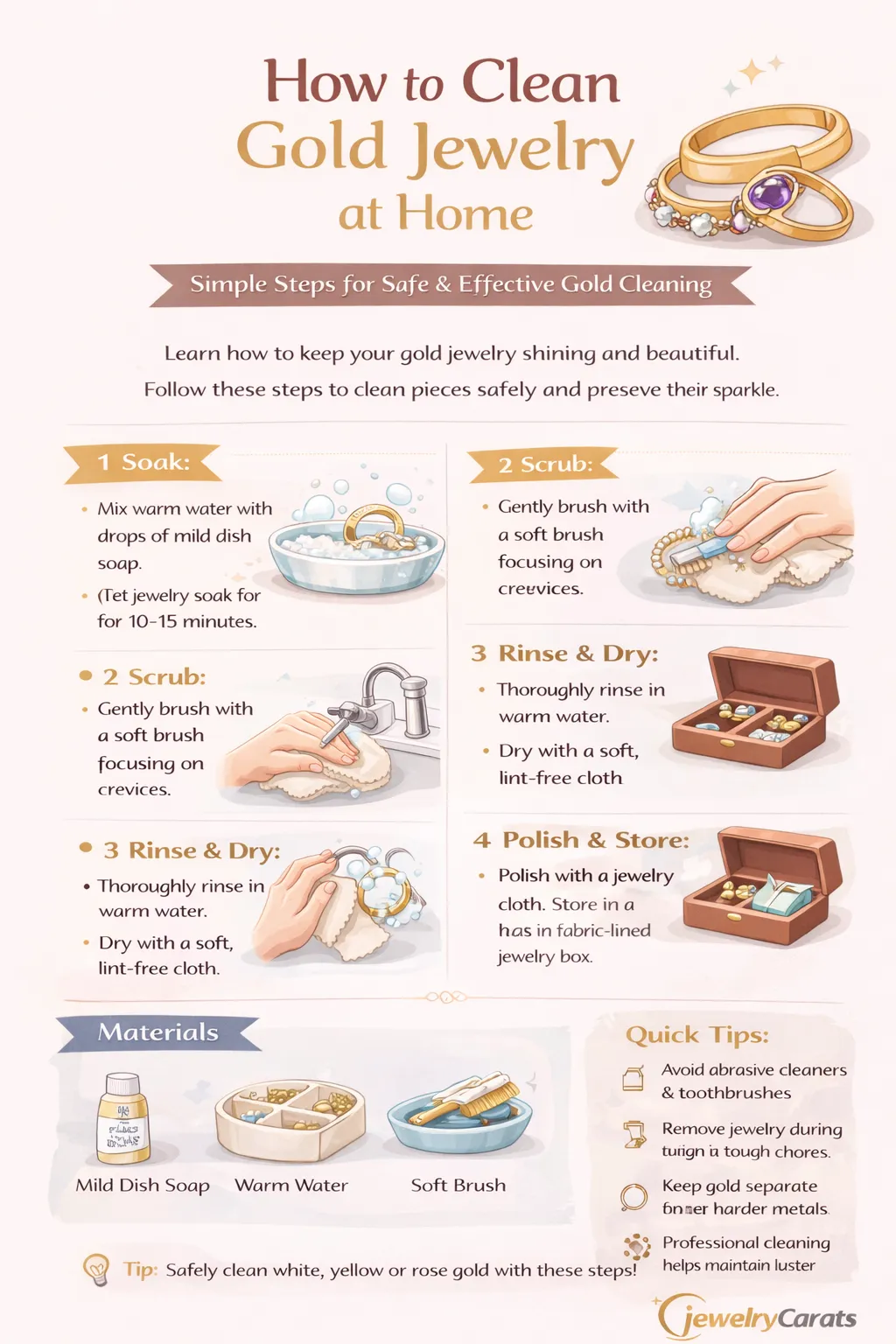 How to Clean Gold Jewelry at Home: Professional Methods (2026) How to Clean Gold Jewelry at Home