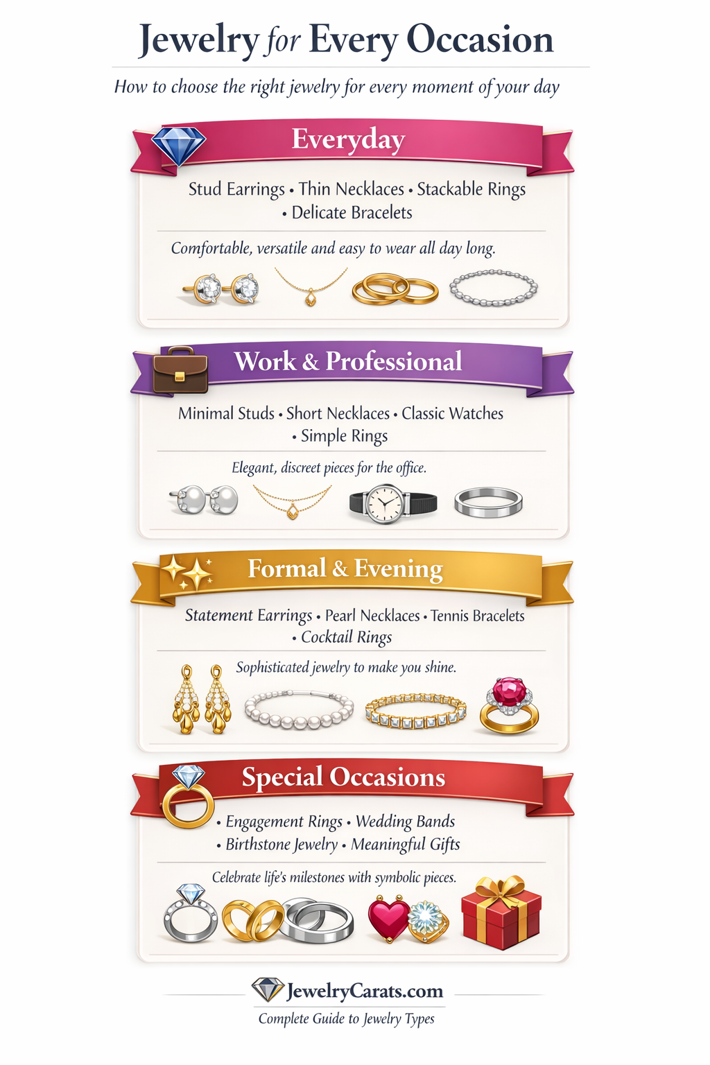 Jewelry for Every Occasion Wedding, Work, Formal & Everyday